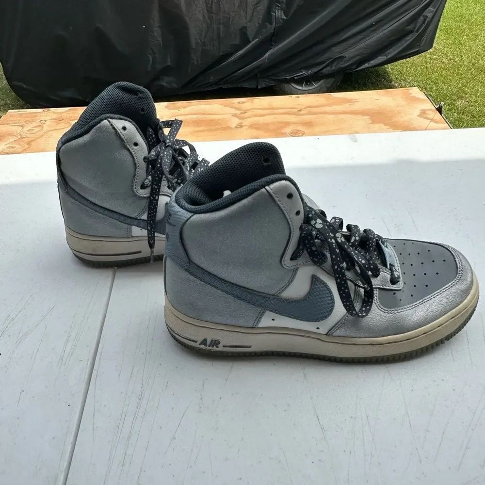 Nike Gray and Black High-Top Sneakers